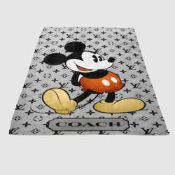 Coach Pattern Mickey Mouse Soft Fleece Blanket Meaningful Gift For Halloween Christmas
