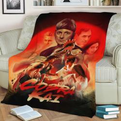 Cobra Kai Fleece Throw Blanket Meaningful Gift For Halloween Christmas