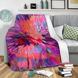 Color Explosion I Fleece Throw Blanket Meaningful Gift For Halloween Christmas