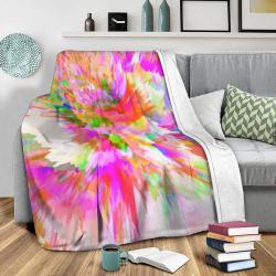 Color Explosion Iv Fleece Throw Blanket Meaningful Gift For Halloween Christmas