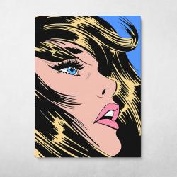 Comic Girl (Blonde Hair) Wall Art Canvas Meaning Gift For Birthday Christmas