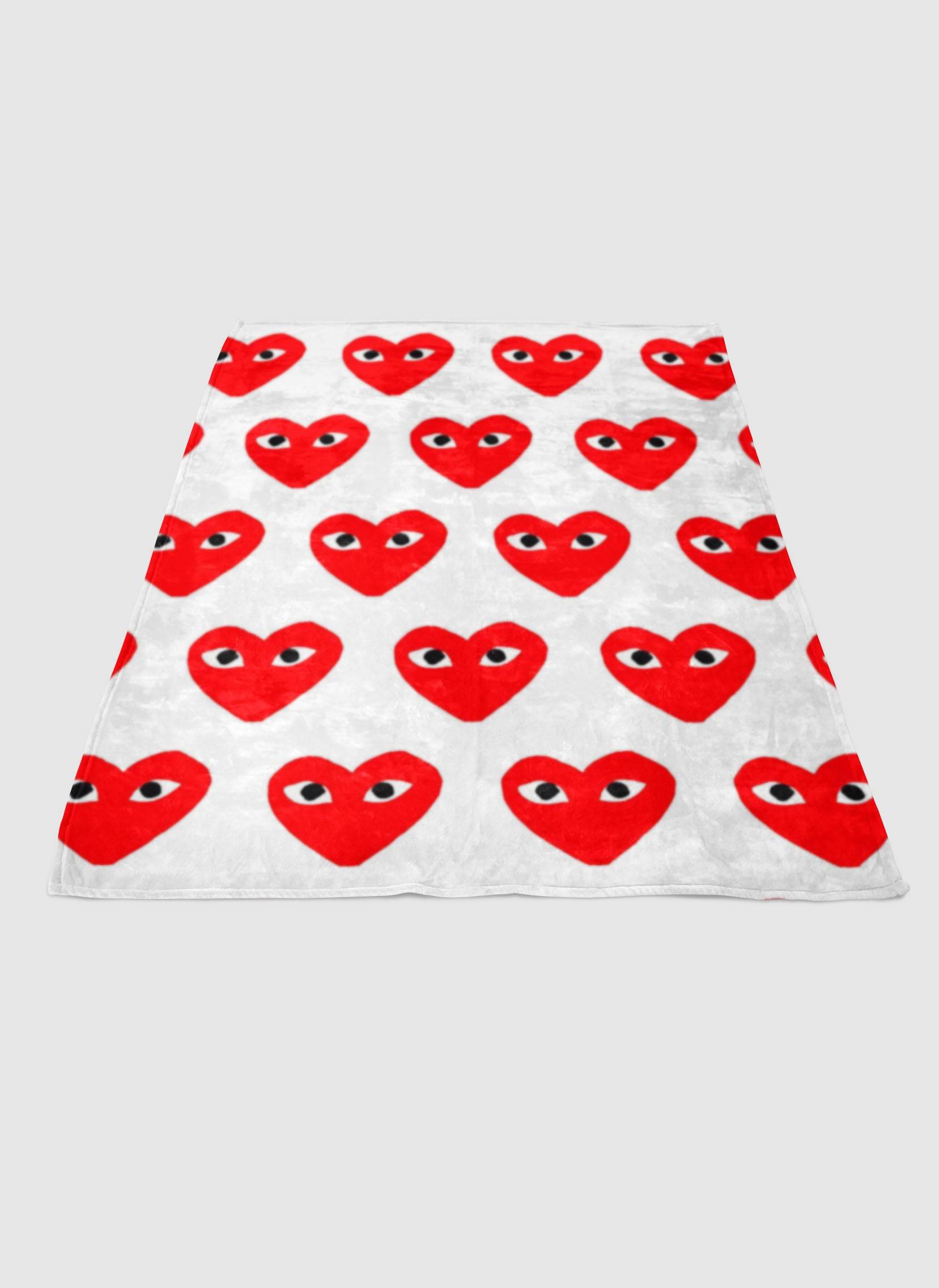 Comme Des Garcons Play Red Logo Soft Fleece Blanket Meaningful Gift For Halloween Christmas