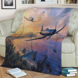 Corsair Airraid Fleece Throw Blanket Meaningful Gift For Halloween Christmas