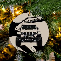 Cream Jeep Mica Ornament Perfect Gift For Holiday Perfect And Unique Gifts For Family On Christmas