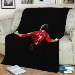 Cristiano Ronaldo Minimal Fleece Throw Blanket Meaningful Gift For Halloween Christmas