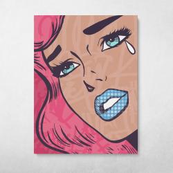 Crying Girl Graffiti #1 Wall Art Canvas Meaning Gift For Birthday Christmas