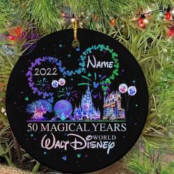 Custom 50th Anniversary Disney Christmas Ornament Decorations Perfect And Unique Gifts For Family On Christmas