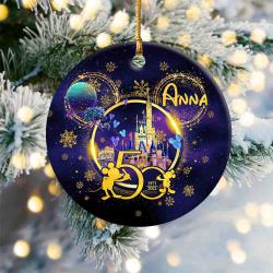 Custom Disney 50th Anniversary Ceramic Ornament Perfect And Unique Gifts For Family On Christmas