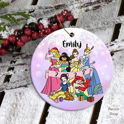 Custom Disney Princesses 2022 Christmas Keepsake Ornament Perfect And Unique Gifts For Family On Christmas