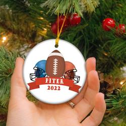 Custom Football Helmet Ornament 2022 Christmas Gift Perfect And Unique Gifts For Family On Christmas