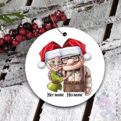 Custom Lovely Up Couple 2021 Christmans Ornament Perfect And Unique Gifts For Family On Christmas