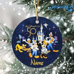 Custom Mickey And Friends Disney 50th Anniversary Ornament Perfect And Unique Gifts For Family On Christmas