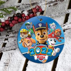 Custom Paw Patrol Christmas Ornament Xmas For Kids Gift Grandkids Perfect And Unique Gifts For Family On Christmas