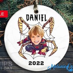 Custom Personalized Spider Man Superhero Christmas Ornament Perfect And Unique Gifts For Family On Christmas