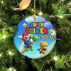 Custom Super Mario Ornament Christmas Gift Perfect And Unique Gifts For Family On Christmas