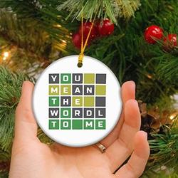 Custom Wordle Glass Ornament Funny Lover Gift Perfect And Unique Gifts For Family On Christmas