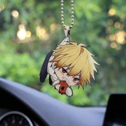Cute Anime Chainsaw Man Denji Pochita Car Ornament Custom Car Accessories Decorations Perfect Gifts For Family On Christmas