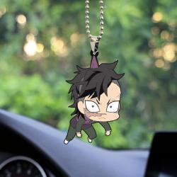 Cute Anime Demon Slayer Genya Shinazugawa Car Ornament Custom Car Accessories Decorations Perfect Gifts For Family On Christmas