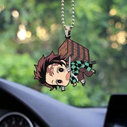 Cute Anime Demon Slayer Tanjiro Car Ornament Custom Car Accessories Decorations Perfect And Unique Gifts For Family On Christmas