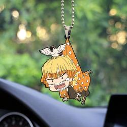 Cute Anime Demon Slayer Zenitsu Car Ornament Custom Car Accessories Decorations Perfect And Unique Gifts For Family On Christmas