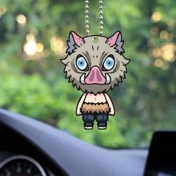Cute Inosuke Kimetsu no Yaiba Anime Car Ornament Custom Car Accessories Decorations Perfect Gifts For Family On Christmas