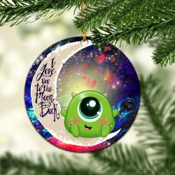 Cute Mike Monster Inc Love You To The Moon Galaxy Mica Circle Ornament Perfect Gifts For Family On Christmas