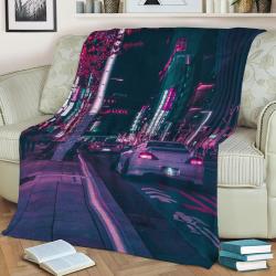Cyberpunk Ginza Tuners Fleece Throw Blanket Meaningful Gift For Halloween Christmas