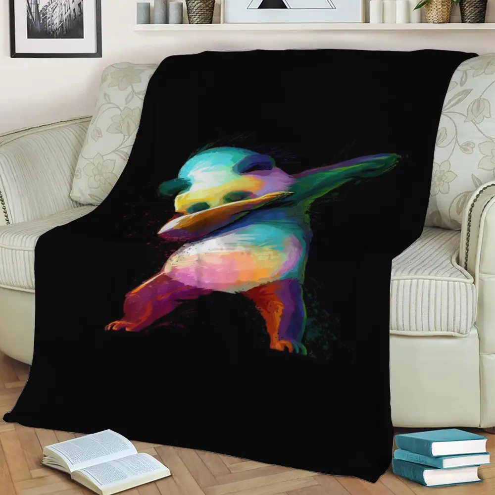 Dabbing Panda Fleece Throw Blanket Meaningful Gift For Halloween Christmas