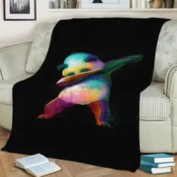 Dabbing Panda Fleece Throw Blanket Meaningful Gift For Halloween Christmas