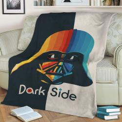 Dark Side Fleece Throw Blanket Meaningful Gift For Halloween Christmas