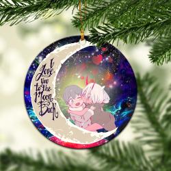 Darling In The Franxx Hiro And Zero Two Love You To The Moon Galaxy Mica Circle Ornament Perfect Gifts For Family On Christmas