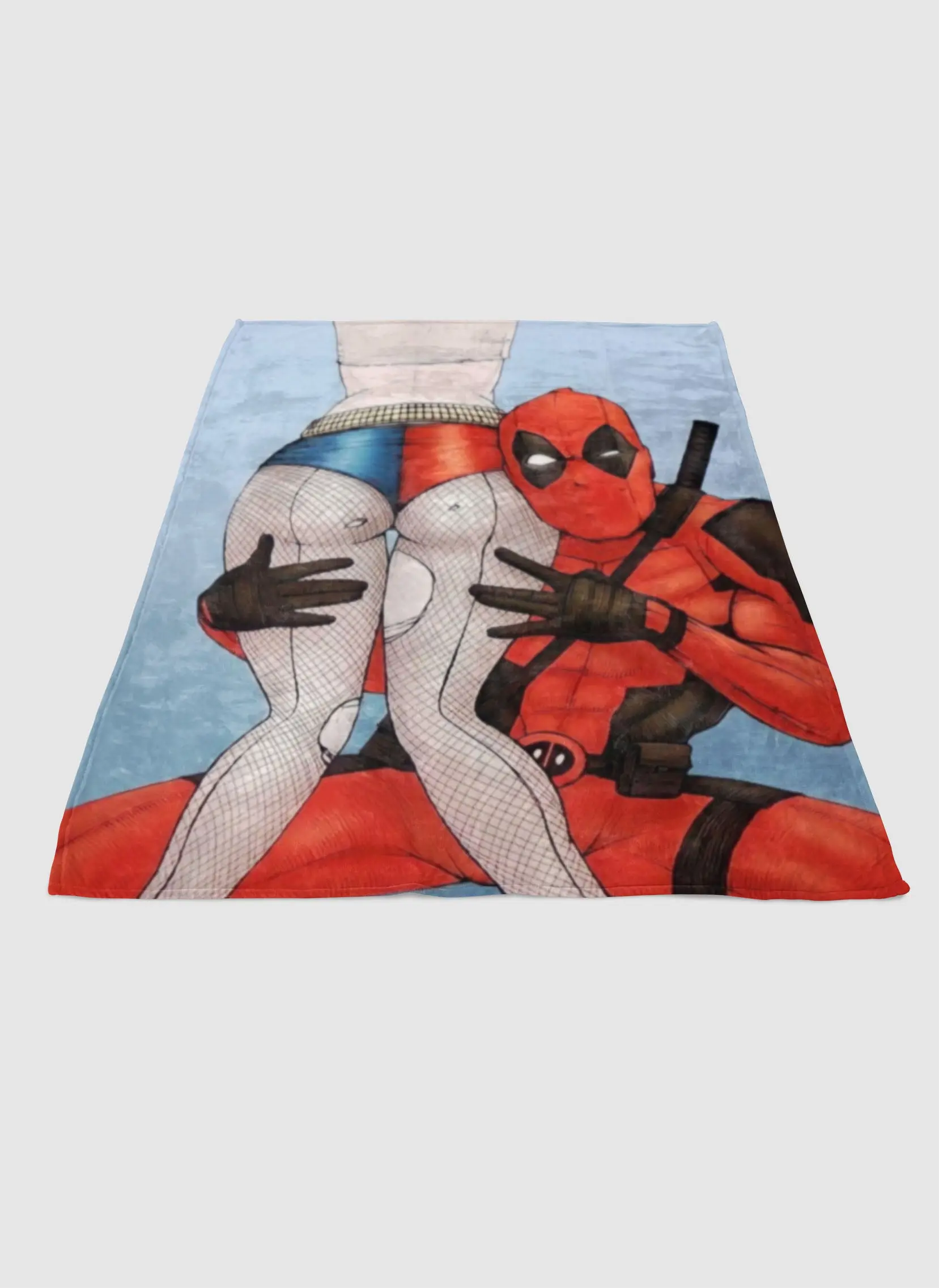 Deadpool Harley Quinn 1 Soft Fleece Blanket Meaningful Gift For Halloween Christmas
