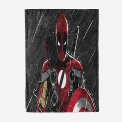 Deadpool Pattern Blanket Meaningful Gift For Halloween Christmas Flannel Throw Room Decoration