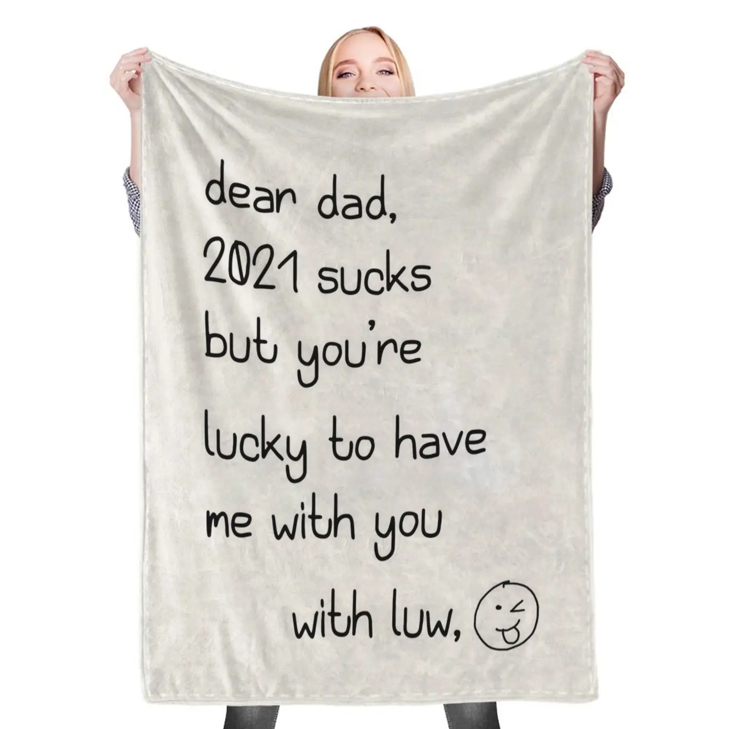 Dear Dad Fleece Throw Blanket Meaningful Gift For Halloween Christmas