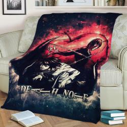 Death Note Fleece Throw Blanket Meaningful Gift For Halloween Christmas