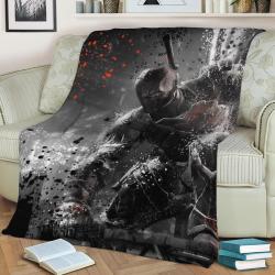 Deathstroke Fleece Throw Blanket Meaningful Gift For Halloween Christmas