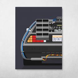 Delorean Back Wall Art Canvas Meaning Gift For Birthday Christmas