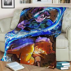 Demon Slayer 60 Fleece Throw Blanket Meaningful Gift For Halloween Christmas