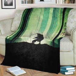 Demon Slayer Tanjiro Fleece Throw Blanket Meaningful Gift For Halloween Christmas
