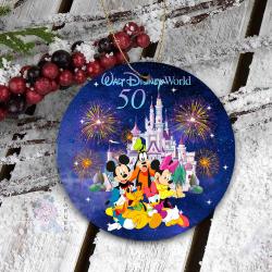 Disney 50th Anniversary 2021 Mickey And Friends Christmas Ceramic Ornament Perfect And Unique Gifts For Family On Christmas