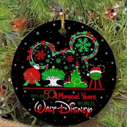 Disney 50th Anniversary World Disneyland Ornament Perfect And Unique Gifts For Family On Christmas