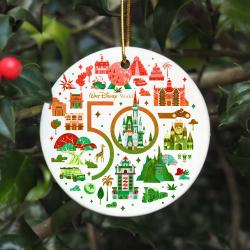 Disney 50th Disneyland Anniversary Ornament Perfect And Unique Gifts For Family On Christmas