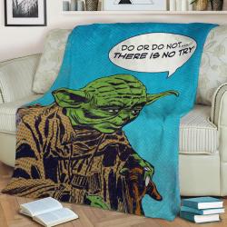 Do Or Do Not There Is No Try Fleece Throw Blanket Meaningful Gift For Halloween Christmas
