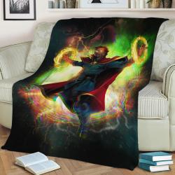 Doctor Strange Fleece Throw Blanket Meaningful Gift For Halloween Christmas