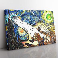 Dragon Ball Z Super Starry Night Canvas Print Wall Art Canvas Christmas Gift For Son Daughter