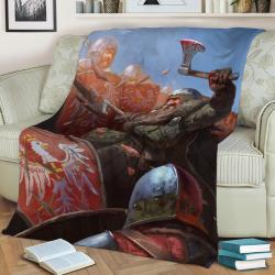 Dwarf Berserker Fleece Throw Blanket Meaningful Gift For Halloween Christmas