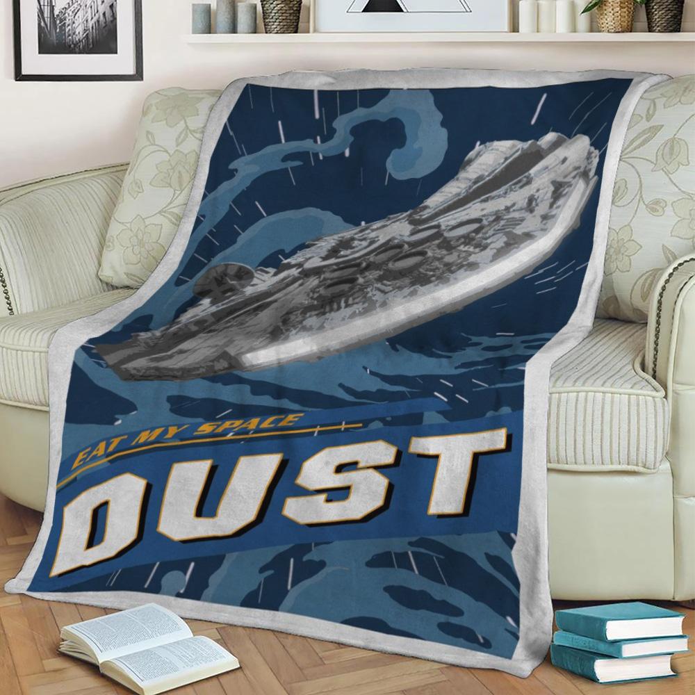 Eat My Space Dust Fleece Throw Blanket Meaningful Gift For Halloween Christmas