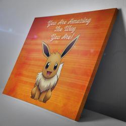 Eevee Amazing Pokemon Canvas Print Wall Art Canvas Christmas Gift For Son Daughter