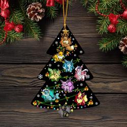 Eevee Evolution Cute Pokemon Anime Christmas Tree Mica Ornament Perfect Gift For Holiday Perfect Gifts For Family On Christmas