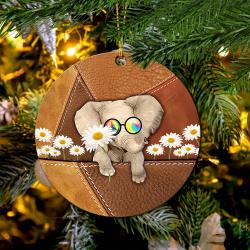 Elephant Hippie Mica Ornament Perfect Gift For Holiday Perfect And Unique Gifts For Family On Christmas